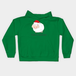 Fleece Navidad, Funny Cute Sheep Christmas Kids Hoodie